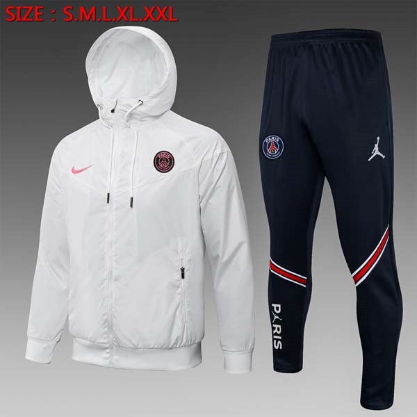 Rompevientos Paris Saint Germain Conjunto Completo 2022 Blanco Negro